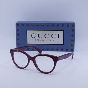 Gucci GG1590O 006 Cat Eye Eyeglasses 52mm - Burgundy